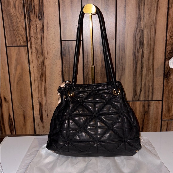 Furla Carmen Black Quilted Shoulder Bag with Scarf. - Picture 3 of 16